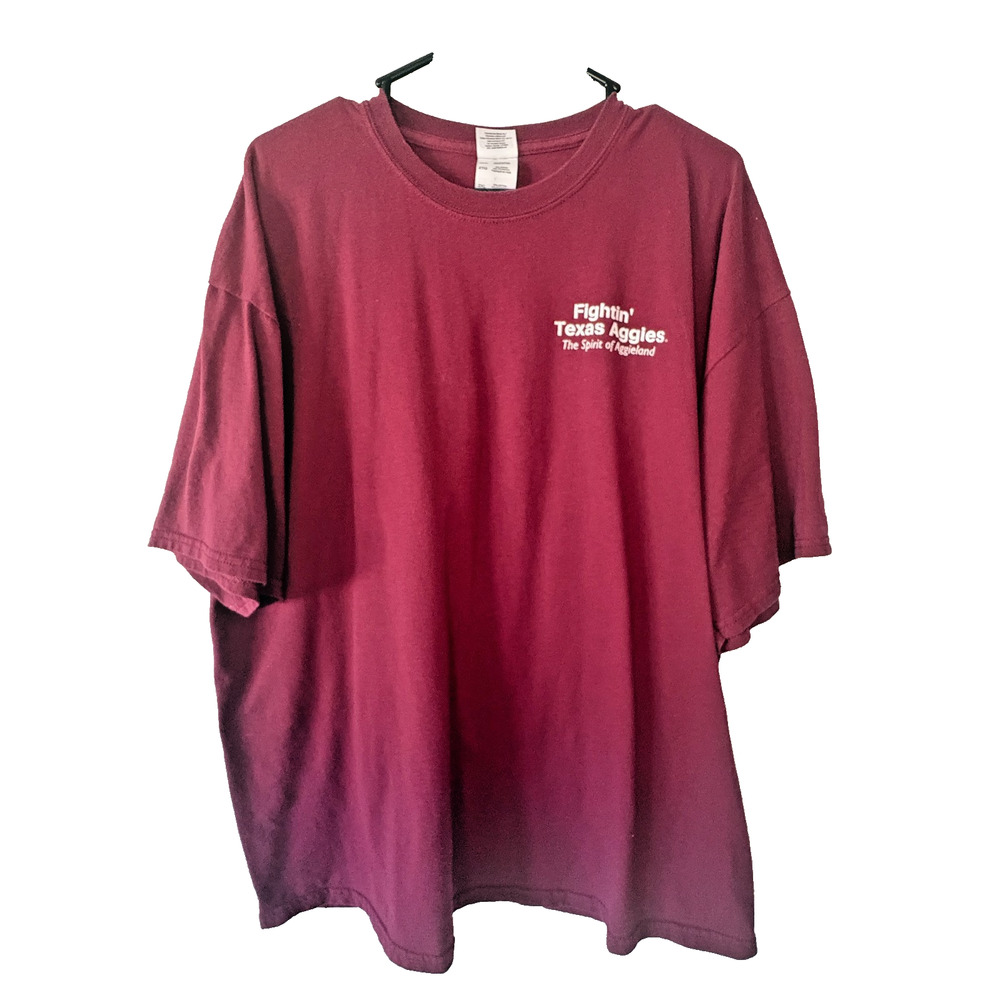 Texas A&M Aggies Patton Quote T Shirt Mens 2XL Maroon Gildan Vintage Y2K